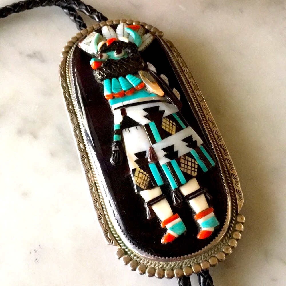 Vintage Beverly & Augustine Pinto Mudhead Bolo - Picture 12 of 16